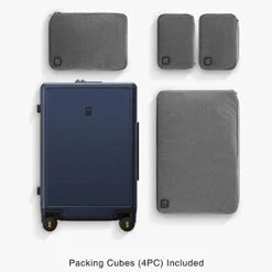 LEVEL8 Elegance Checked Luggage, 24 Inch Hardside Suitcase, Lightweight PC Matte Hardshell With TSA Lock, Spinner Wheels - Navy Blue 14 LEVEL8 Elegance Checked Luggage, 24 Inch Hardside Suitcase, Lightweight PC Matte Hardshell With TSA Lock, Spinner Wheels - Navy Blue -Vera Bradley Shop 41 RU4SeFL