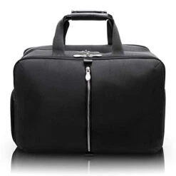 McKleinUSA Avondale, 1680D Ballistic Nylon With Leather Trim, 22" Nylon, Triple Compartment, Carry-All, Travel, Laptop Duffel, Black (78905)