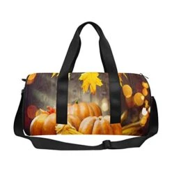 INTERESTPRINT Pumpkin Squash Leaves Travel Duffel Bag Workout Duffel Bag