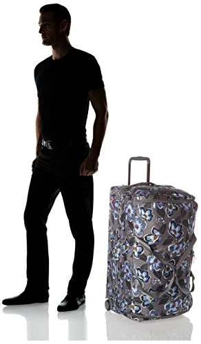 Vera Bradley Recycled Lighten Up Reactive XL Foldable Rolling Duffle Luggage, Blooms Shower 4 Vera Bradley Recycled Lighten Up Reactive XL Foldable Rolling Duffle Luggage, Blooms Shower - Image 2