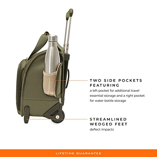 Briggs & Riley 2-Wheel Cabin Bag, Olive 13 Briggs & Riley 2-Wheel Cabin Bag, Olive - Image 11