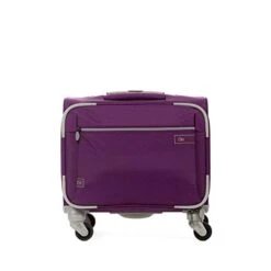 Cloe Under Seat 16 Inch Water-Resistant Textile Luggage With 360º-spinner Wheels In Purple Color