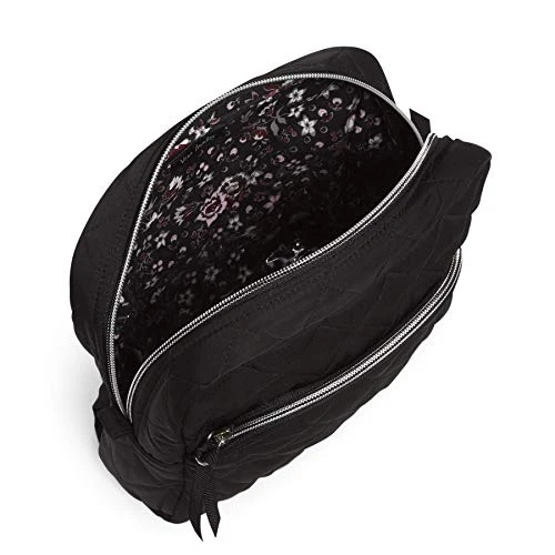 Vera Bradley Women's Performance Twill Large Cosmetic Makeup Bag, Black, One Size 5 Vera Bradley Women's Performance Twill Large Cosmetic Makeup Bag, Black, One Size - Image 3