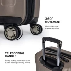 Kenneth Cole Reaction Renegade 28” Check Size Luggage Lightweight Hardside Expandable 8-Wheel Spinner Travel Suitcase, Champagne, Inch 11 Kenneth Cole Reaction Renegade 28” Check Size Luggage Lightweight Hardside Expandable 8-Wheel Spinner Travel Suitcase, Champagne, Inch -Vera Bradley Shop 41aHRcS5N6L