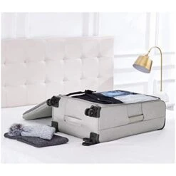 AmazonBasics Belltown Softside Rolling Spinner Suitcase Luggage - 30 Inch, Heather Grey -Vera Bradley Shop 41aJjSf VAL d55565b8 4e5b 404e a321 0bedf0a1d1ef