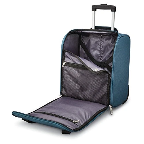 Samsonite Advena Underseat Carry On Luggage With Wheels, Teal 5 Samsonite Advena Underseat Carry On Luggage With Wheels, Teal - Image 3