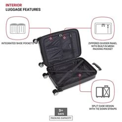 SwissGear Checked-Large 27-Inch, Black -Vera Bradley Shop 41bTvM3rFcS