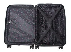 Betsey Johnson Designer Luggage Collection - Expandable 3 Piece Hardside Lightweight Spinner Suitcase Set - Travel Set Includes 20-Inch Carry On, 26 Inch And 30-Inch Checked Suitcase (Stripe Roses) -Vera Bradley Shop 41c QBcApsL