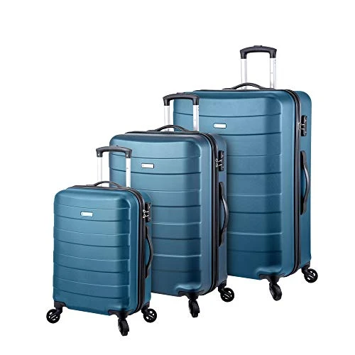 Regent Square Travel - 3 Piece Luggage Sets With Build-In TSA Lock And Spinner Goodyear Wheels – Mangusta, Hard Case (Petrol Blue) 3 Regent Square Travel - 3 Piece Luggage Sets With Build-In TSA Lock And Spinner Goodyear Wheels – Mangusta, Hard Case (Petrol Blue)