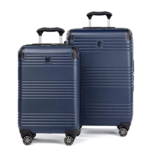 Travelpro Roundtrip Hardside Expandable Luggage, TSA Lock, 8 Spinner Wheels, Hard Shell Polycarbonate Suitcase, Navy, 2-Piece Set (21/25) 3 Travelpro Roundtrip Hardside Expandable Luggage, TSA Lock, 8 Spinner Wheels, Hard Shell Polycarbonate Suitcase, Navy, 2-Piece Set (21/25)