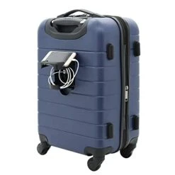 Wrangler Smart Luggage Set With Cup Holder And USB Port, Navy Blue, 20-Inch Carry-On 18 Wrangler Smart Luggage Set With Cup Holder And USB Port, Navy Blue, 20-Inch Carry-On -Vera Bradley Shop 41cWn1EALeL