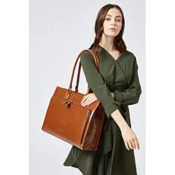 BOSTANTEN Women Leather Briefcase Vintage Shoulder 15.6" Laptop Tote Handbags Brown -Vera Bradley Shop 41crp5AGLZL