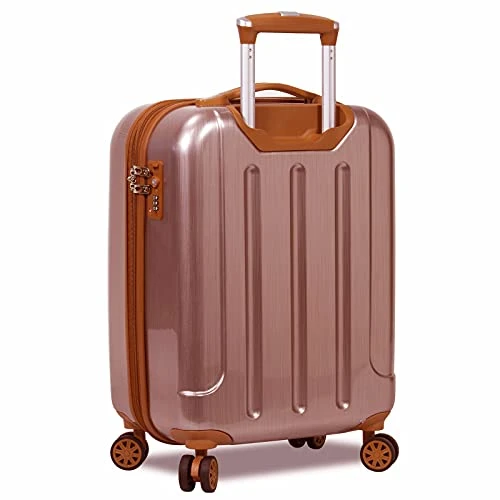 Dejuno Monroe New Generation 3-Piece Hardside Spinner TSA Lock Luggage Set, Rose Gold, One Size 7 Dejuno Monroe New Generation 3-Piece Hardside Spinner TSA Lock Luggage Set, Rose Gold, One Size - Image 5