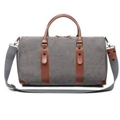 Oflamn Large Duffle Bag Canvas Leather Weekender Overnight Travel Carry On Tote Bag With Shoe Compartment And Toiletry Bag (Grey) 16 Oflamn Large Duffle Bag Canvas Leather Weekender Overnight Travel Carry On Tote Bag With Shoe Compartment And Toiletry Bag (Grey) -Vera Bradley Shop 41dA q8ZzJL