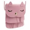 ZGMYC Cat Tassel Shoulder Bag Small Coin Purse Crossbody Satchel For Kids Girls, Pink (5.1'' X 5.9'')