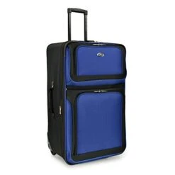 U.S. Traveler New Yorker Lightweight Softside Expandable Travel Rolling Luggage Set, Blue, 4-Piece (15/21/25/29) -Vera Bradley Shop 41dVVgoabCL