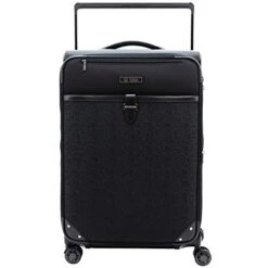 M&A Encore Wide Trolley Spinner Luggage With TSA Lock, Black, Carry-On 20-Inch -Vera Bradley Shop 41dYnO93HXL