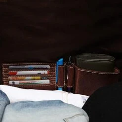 Leather Duffel Bags For Men Women - Airplane Underseat Carry On Luggage By Rustic Town -Vera Bradley Shop 41dsgrdL88L