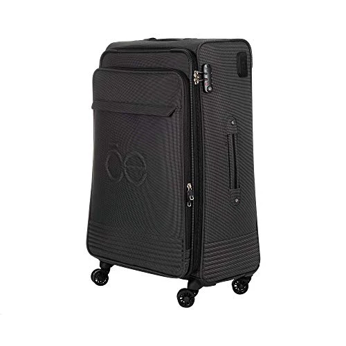 Cloe Checked Large 28 Inch Luggage With 360º-spinner Wheels In Black Color 5 Cloe Checked Large 28 Inch Luggage With 360º-spinner Wheels In Black Color - Image 3
