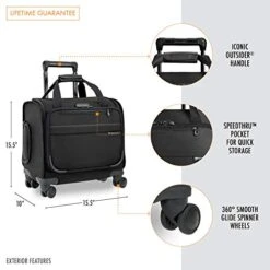 Briggs & Riley Baseline-Softside Cabin Spinner Bag, Black, Underseater 16-Inch -Vera Bradley Shop 41eVkmae0 L