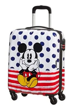 American Tourister Disney Legends - Spinner S - Kids Luggage, 55 Cm, 36 L, Multicolour (Mickey Dots)