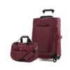 Travelpro Maxlite 5 Softside 2pc Set Expandable Carry On Luggage With 4 Spinner Wheels/Soft Underseat Tote, Lightweight Suitcase, Men And Women, Burgundy