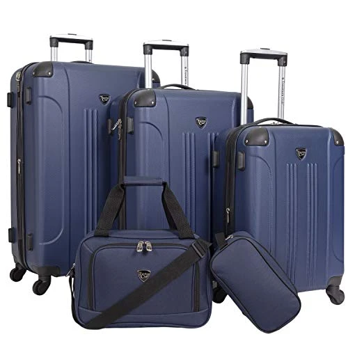 Travelers Club Sky+ Luggage Set, Navy Blue, 5 Piece 3 Travelers Club Sky+ Luggage Set, Navy Blue, 5 Piece