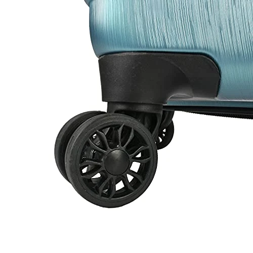 U.S. Traveler Boren Polycarbonate Hardside Rugged Travel Suitcase Luggage With 8 Spinner Wheels, Aluminum Handle, Teal, Carry-on 22-Inch, USB Port 4 U.S. Traveler Boren Polycarbonate Hardside Rugged Travel Suitcase Luggage With 8 Spinner Wheels, Aluminum Handle, Teal, Carry-on 22-Inch, USB Port - Image 2