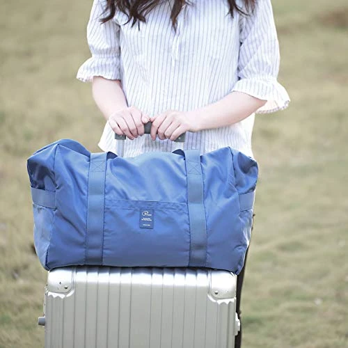 VanFn Foldable Travel Duffel Bag, Sports Duffels Gym Bag, Rainproof Nylon Totes, Sports Shoulder Handbag, Lightweight Duffle Bags For Women & Men, Outdoor Weekend Bag, P.Travel Series (Blue) 4 VanFn Foldable Travel Duffel Bag, Sports Duffels Gym Bag, Rainproof Nylon Totes, Sports Shoulder Handbag, Lightweight Duffle Bags For Women & Men, Outdoor Weekend Bag, P.Travel Series (Blue) - Image 2