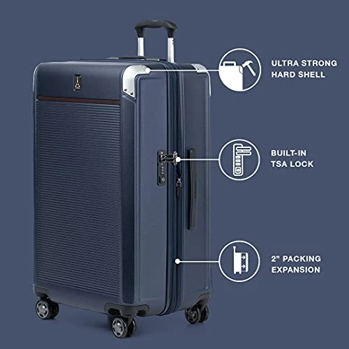 Travelpro Platinum Elite Expandable Hardside Spinner Luggage, Shadow Black, Checked- Large 7 Travelpro Platinum Elite Expandable Hardside Spinner Luggage, Shadow Black, Checked- Large - Image 5