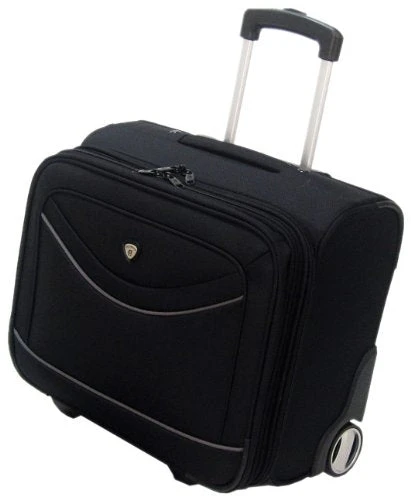 Olympia Luggage Deluxe Rolling Overnighter,Black,One Size 4 Olympia Luggage Deluxe Rolling Overnighter,Black,One Size - Image 2