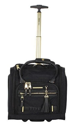Steve Madden Designer 15 Inch Carry On Suitcase- Small Weekender Overnight Business Travel Luggage- Lightweight 2- Rolling Spinner Wheels Under Seat Bag For Women (Peek-A-Boo Black) 11 Steve Madden Designer 15 Inch Carry On Suitcase- Small Weekender Overnight Business Travel Luggage- Lightweight 2- Rolling Spinner Wheels Under Seat Bag For Women (Peek-A-Boo Black) -Vera Bradley Shop 41fKtzjbtJL