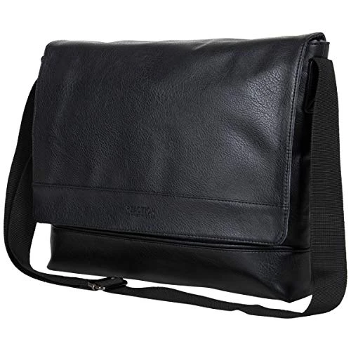 Kenneth Cole Reaction Strident-Class Vegan Leather 15" Laptop & Tablet Crossbody Messenger Bag For Work, School, & Travel, Black, Laptop 5 Kenneth Cole Reaction Strident-Class Vegan Leather 15" Laptop & Tablet Crossbody Messenger Bag For Work, School, & Travel, Black, Laptop - Image 3