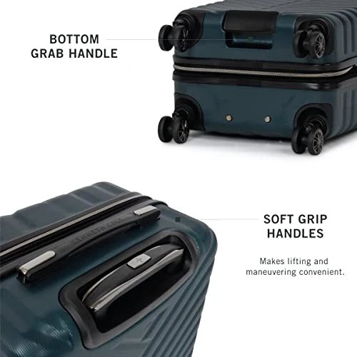 Kenneth Cole Reaction Women's Madison Square Hardside Chevron Expandable Luggage, Emerald, 20-Inch Carry On 4 Kenneth Cole Reaction Women's Madison Square Hardside Chevron Expandable Luggage, Emerald, 20-Inch Carry On - Image 2