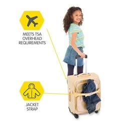 Bixbee Kids Luggage, Kids Luggage With Wheels For Girls & Boys With Telescoping Pullout Handle, Strap And Pockets- Lightweight Kids Suitcase & Carry On Bag For Airport, Travel, Overnight In Gold -Vera Bradley Shop 41fn3FSX8kS
