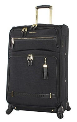 Steve Madden Designer Luggage Collection- 3 Piece Softside Expandable Lightweight Spinner Suitcases- Travel Set Includes Under Seat Bag, 20-Inch Carry On & 28-Inch Checked Suitcase (Peek-A-Boo Black) 15 Steve Madden Designer Luggage Collection- 3 Piece Softside Expandable Lightweight Spinner Suitcases- Travel Set Includes Under Seat Bag, 20-Inch Carry On & 28-Inch Checked Suitcase (Peek-A-Boo Black) -Vera Bradley Shop 41fz wsH9nL
