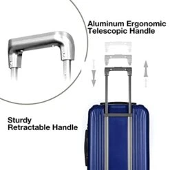 FOCHIER 3 Piece Hardshell Luggage Set, Expandable Hardside Lightweight Fashion PC+ABS Suitcase With Spinner Wheels & TSA Lock (20/24/28), Blue -Vera Bradley Shop 41g2ZGBNgCS