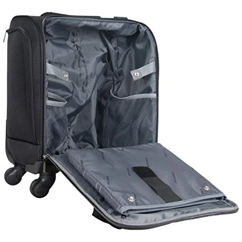 Kenneth Cole Reaction 18" Lightweight Multi-Pocket Anti-Theft RFID 14.1" Laptop & Tablet Underseater Carry-On With USB Charging Port, Black 5 Kenneth Cole Reaction 18" Lightweight Multi-Pocket Anti-Theft RFID 14.1" Laptop & Tablet Underseater Carry-On With USB Charging Port, Black - Image 3