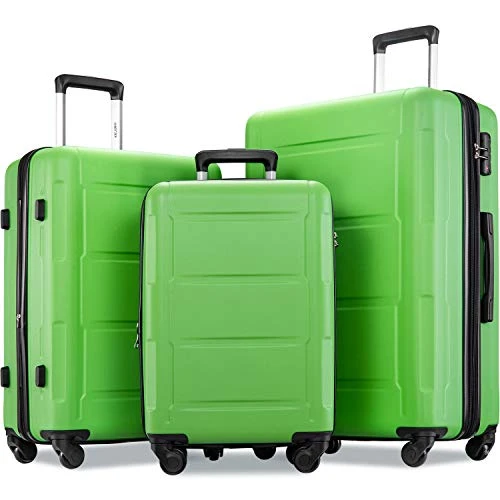 Merax Luggage Set With TSA Lock, All Expandable 3 Piece Hardshell Lightweight Suitcase Set 20inch 24inch 28inch (Apple Green) 3 Merax Luggage Set With TSA Lock, All Expandable 3 Piece Hardshell Lightweight Suitcase Set 20inch 24inch 28inch (Apple Green)
