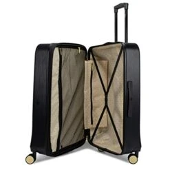 Badgley Mischka Modern Trolley Diamond 3 Piece Expandable Spinner Wheels Luggage / Suitcase Set (Black) -Vera Bradley Shop 41gvmIaNyOL
