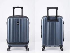 New Storm Carry-on Luggage - TSA Combination Lock - Spinner Goodyear Wheels – Carry-on Front Laptop Compartment - YKK Zipper - Integrated USB Charging Hub - Blue -Vera Bradley Shop 41h2qyqr ZL