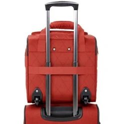AmazonBasics Underseat Carry On Rolling Travel Luggage Bag - Red Quilted -Vera Bradley Shop 41h6gKBLDLL