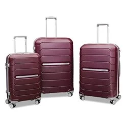 Samsonite Freeform Hardside Expandable With Double Spinner Wheels, Merlot, Checked-Medium 24-Inch -Vera Bradley Shop 41hCIRilYeL