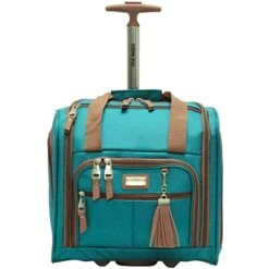 Steve Madden Designer Luggage Collection- 3 Piece Softside Expandable Lightweight Spinner Suitcases- Travel Set Includes Under Seat Bag, 20-Inch Carry On & 28-Inch Checked Suitcase (Harlo Teal Blue) 14 Steve Madden Designer Luggage Collection- 3 Piece Softside Expandable Lightweight Spinner Suitcases- Travel Set Includes Under Seat Bag, 20-Inch Carry On & 28-Inch Checked Suitcase (Harlo Teal Blue) -Vera Bradley Shop 41heaMpMSJL