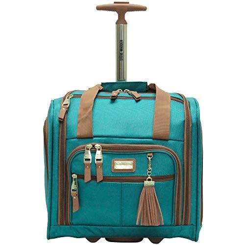 Steve Madden Designer Luggage Collection- 3 Piece Softside Expandable Lightweight Spinner Suitcases- Travel Set Includes Under Seat Bag, 20-Inch Carry On & 28-Inch Checked Suitcase (Harlo Teal Blue) 7 Steve Madden Designer Luggage Collection- 3 Piece Softside Expandable Lightweight Spinner Suitcases- Travel Set Includes Under Seat Bag, 20-Inch Carry On & 28-Inch Checked Suitcase (Harlo Teal Blue) - Image 5