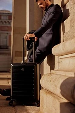 LEVEL8 Carry On Luggage, Road Runner 20-Inch Hardside Suitcase, Spinner Luggage With Front Pocket, Double TSA Locks - Black 17 LEVEL8 Carry On Luggage, Road Runner 20-Inch Hardside Suitcase, Spinner Luggage With Front Pocket, Double TSA Locks - Black -Vera Bradley Shop 41i4fPj MuS