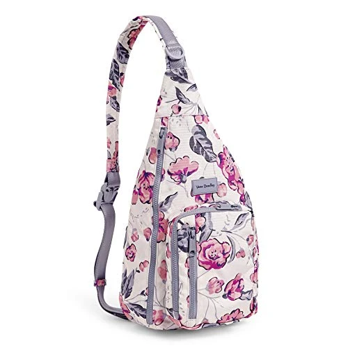 Vera Bradley Women's Recycled Lighten Up Reactive Sling Backpack, Hummingbird Blooms, One Size 5 Vera Bradley Women's Recycled Lighten Up Reactive Sling Backpack, Hummingbird Blooms, One Size - Image 3