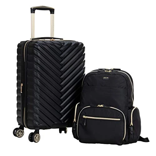 Kenneth Cole Reaction Women's Sophie Backpack Silky Nylon 15" Laptop & Tablet RFID Bookbag For School, Work, & Travel, Black With 20" Carry-On, One Size 3 Kenneth Cole Reaction Women's Sophie Backpack Silky Nylon 15" Laptop & Tablet RFID Bookbag For School, Work, & Travel, Black With 20" Carry-On, One Size