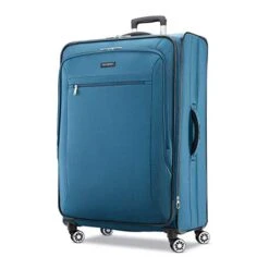 Samsonite Ascella X Softside Expandable Luggage With Spinner Wheels, Teal, Checked-Large 29-Inch