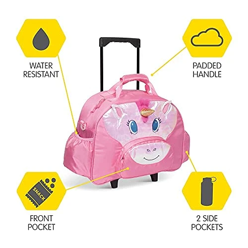 Bixbee Kids Rolling Suitcase And Backpack Set, Shark Luggage For Girls & Boys With Wheels, Telescoping Handle, Adjustable Straps And Pockets - Carry On Bag & Backpack For Airport & Travel Set Of 2 9 Bixbee Kids Rolling Suitcase And Backpack Set, Shark Luggage For Girls & Boys With Wheels, Telescoping Handle, Adjustable Straps And Pockets - Carry On Bag & Backpack For Airport & Travel Set Of 2 - Image 7